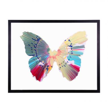 Damien Hirst, "Butterfly Spin", acrylic on paper, stamp of the artist and the Pinchuk Art Center, framed, of 2009