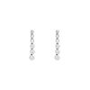 Half-articulated Modern pendants earrings in 14k white gold and diamonds - 00pp thumbnail