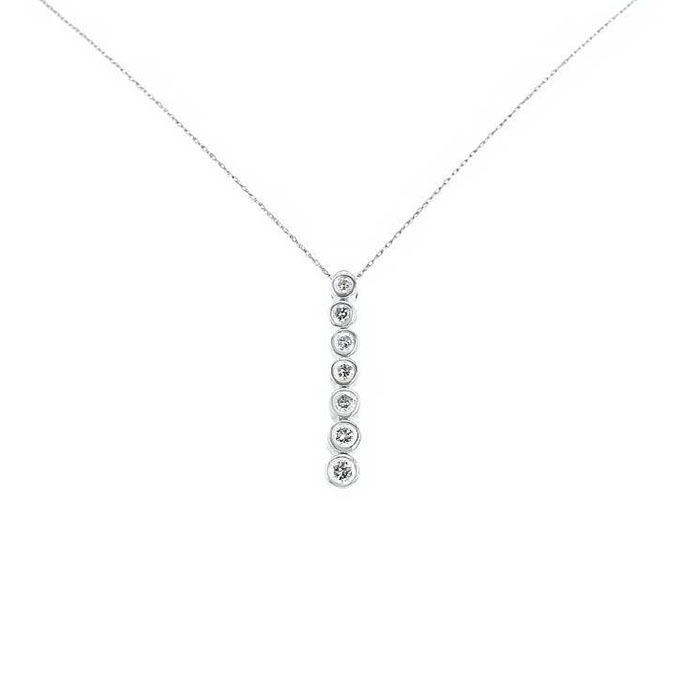 Collar semiarticulado Modern en oro blanco 14k y diamantes - 00pp