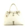 Fendi Selleria handbag in white grained leather - 360 thumbnail