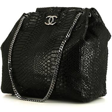Shopping bag Chanel Grand Shopping in pitone nero