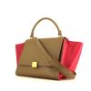 Celine Trapeze handbag in beige and pink leather - 00pp thumbnail