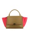 Celine Trapeze handbag in beige and pink leather - 360 thumbnail