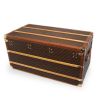 Louis Vuitton Malle Courrier mail trunk in brown monogram canvas and brown lozine (vulcanised fibre) - Detail D1 thumbnail