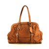 Prada handbag in brown leather - 360 thumbnail