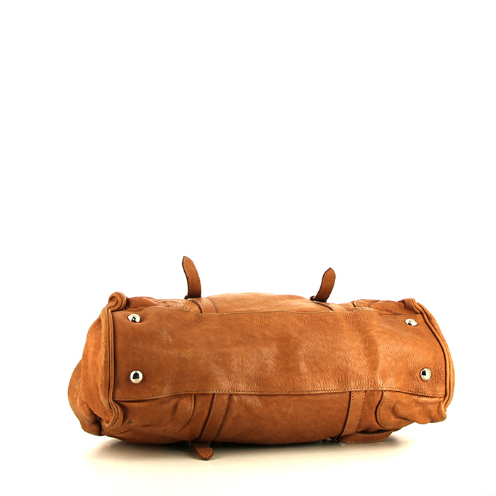 Prada handbag in brown leather - Detail D4