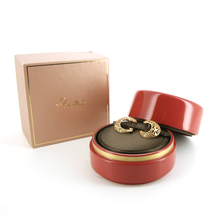 Pendientes Pomellato Arabesques en oro rosa - Detail D2