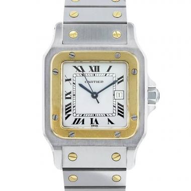 Montre Cartier Santos en or et acier Ref :  2961 Vers  1990