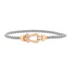 Fred Force 10 medium model bracelet in pink gold and stainless steel - 00pp thumbnail