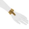 Flexible Boucheron Delilah bracelet in yellow gold and diamonds - Detail D1 thumbnail