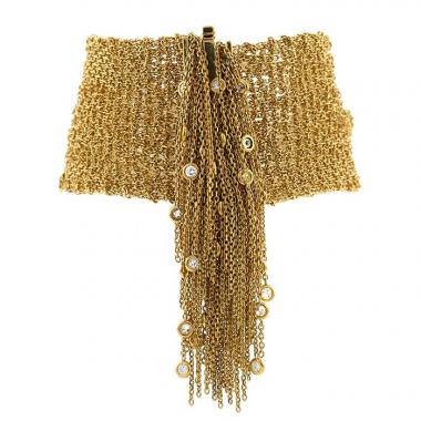 Bracciale flessibile Boucheron Delilah in oro giallo e diamanti