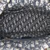Dior shopping bag in beige wicker and navy blue canvas - Detail D3 thumbnail