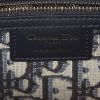 Dior shopping bag in beige wicker and navy blue canvas - Detail D4 thumbnail
