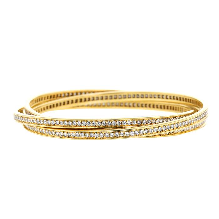 Bracelet Cartier Trinity en or jaune et diamants - 00pp