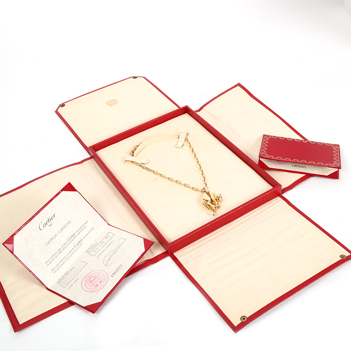 Cartier Panthère 1980's necklace in yellow gold and diamonds - Detail D2