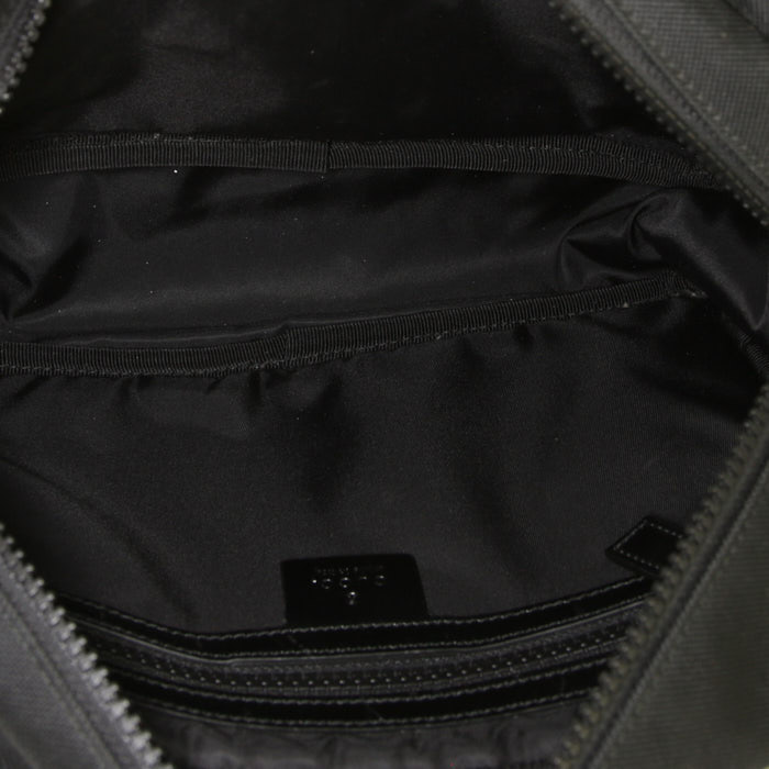 Pochette-cintura Gucci in tela nera con motivo "L'aveugle par amour" - Detail D2