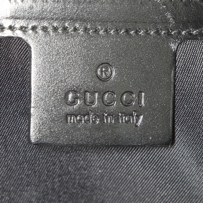 Pochette-cintura Gucci in tela nera con motivo "L'aveugle par amour" - Detail D3