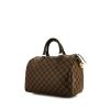 Bolso de mano Louis Vuitton Speedy 30 en lona a cuadros marrón y cuero marrón - 00pp thumbnail