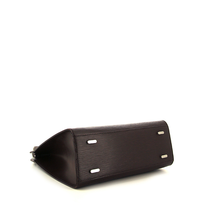 Louis Vuitton Figari handbag in black epi leather - Detail D4