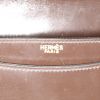 Hermès Sandrine handbag in brown box leather - Detail D3 thumbnail