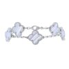 Van Cleef & Arpels Alhambra Vintage bracelet in white gold and chalcedony - 00pp thumbnail