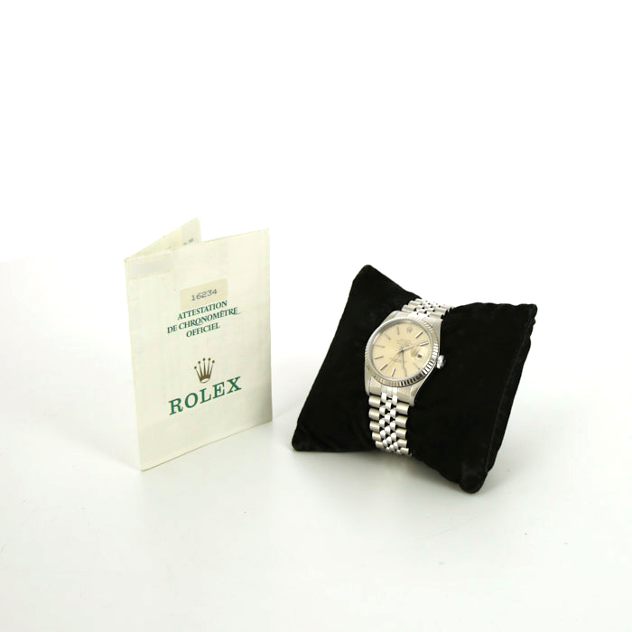 Rolex Datejust watch in stainless steel Ref:  16234 Circa  1992 - Detail D2