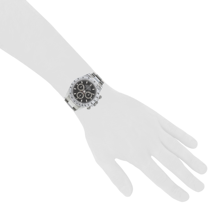 Rolex Daytona Automatique watch in stainless steel Ref: 116520 Circa 2003 - Detail D1