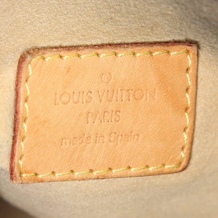 Bolso de mano Louis Vuitton Artsy modelo mediano en lona Monogram marrón y cuero natural - Detail D3