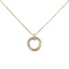 Cartier Trinity necklace in 3 golds and diamonds - 00pp thumbnail