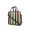 Balenciaga Bazar shopper small model handbag in white, red, green and blue multicolor leather - 00pp thumbnail