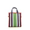Balenciaga Bazar shopper small model handbag in white, red, green and blue multicolor leather - 360 thumbnail