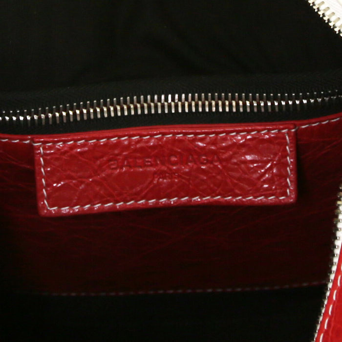 Balenciaga Bazar shopper small model handbag in white, red, green and blue multicolor leather - Detail D4