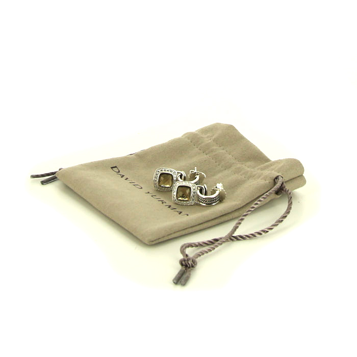 Orecchini trasformabili David Yurman Albion in argento, diamanti e quarzo - Detail D2