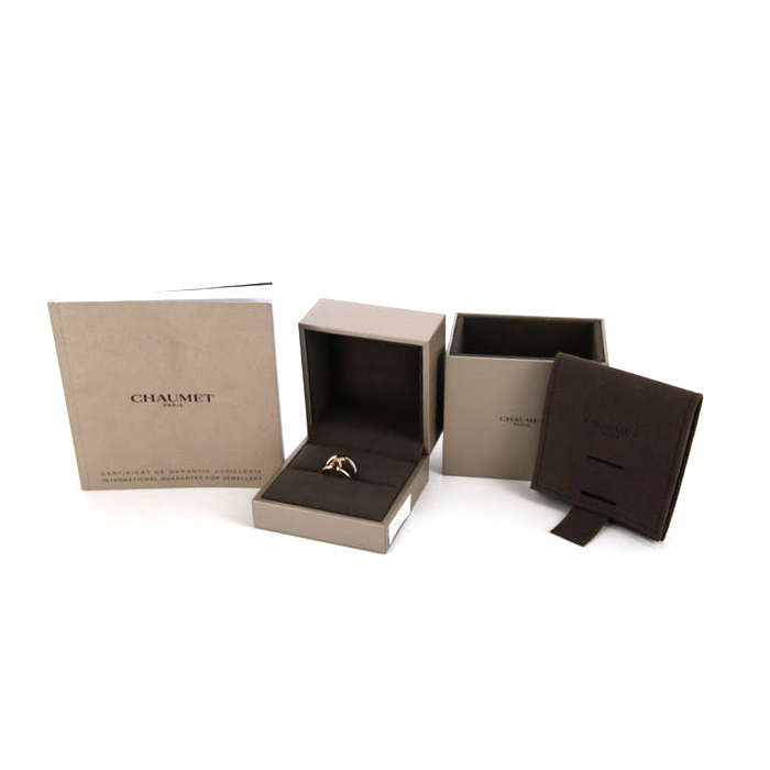 Chaumet Lien ring in pink gold and diamonds - Detail D2