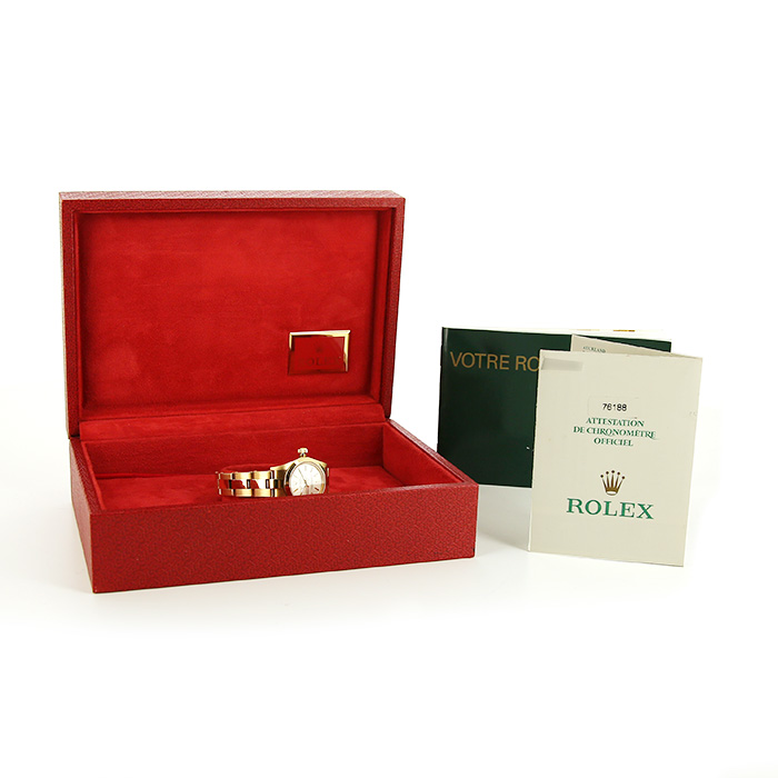 Montre Rolex Lady Oyster Perpetual en or jaune Ref :  76188 Vers  2007 - Detail D2