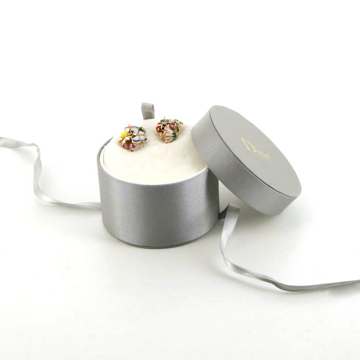 Orecchini Dior Diorette in oro giallo,  smalto e diamante - Detail D2