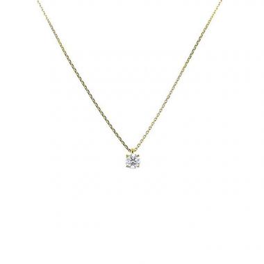 Necklace in yellow gold and diamond