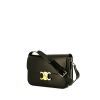 Celine Triomphe shoulder bag in black leather - 00pp thumbnail