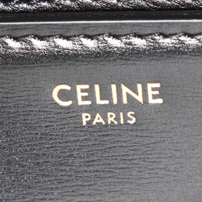Bolso bandolera Celine Triomphe en cuero negro - Detail D3