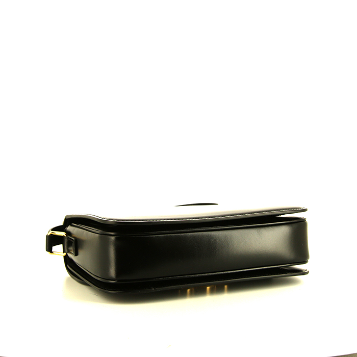 Celine Triomphe shoulder bag in black leather - Detail D4