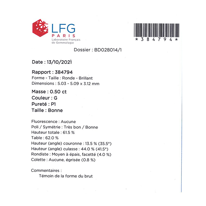 Atelier Collector Square necklace in pink gold and diamond (0,50 carat) - Detail D3