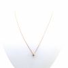 Atelier Collector Square necklace in pink gold and diamond - 360 thumbnail