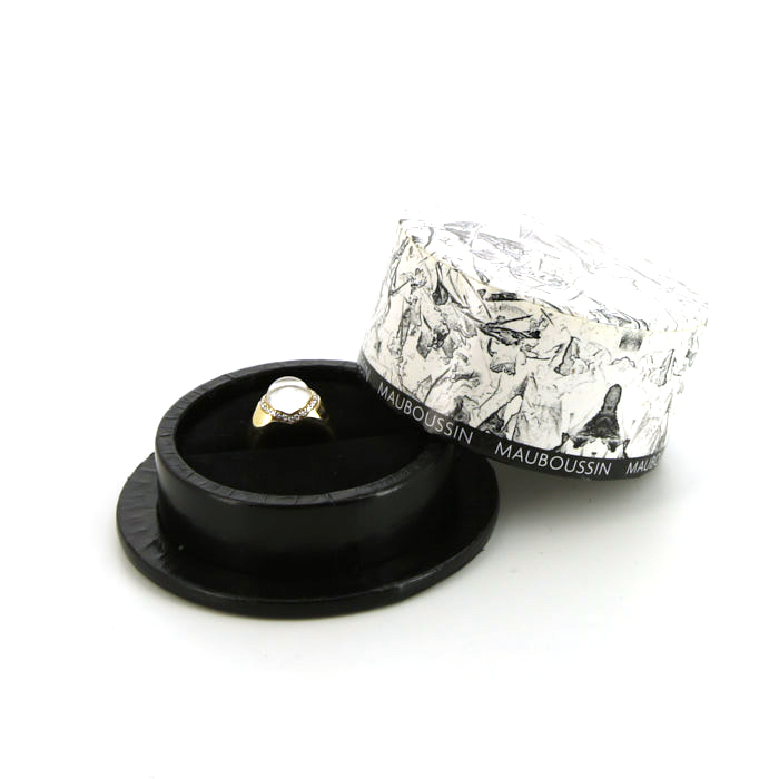 Bague Mauboussin Transparence petit modèle en or jaune,  diamant et quartz - Detail D2