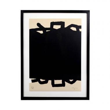 Eduardo Chillida, "Sans titre", lithographie en noir sur papier, signée, numérotée en encadrée, de 1999