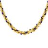 Vintage 1980's necklace in yellow gold and lapis-lazuli - 00pp thumbnail