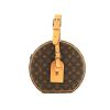 Bolso de mano Louis Vuitton Petite boîte chapeau en lona Monogram marrón y cuero natural - 360 thumbnail