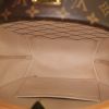 Bolso de mano Louis Vuitton Petite boîte chapeau en lona Monogram marrón y cuero natural - Detail D3 thumbnail