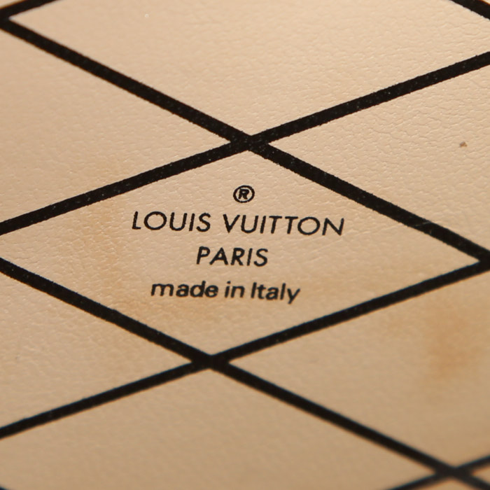 Louis Vuitton Petite boîte chapeau handbag in brown monogram canvas and natural leather - Detail D4