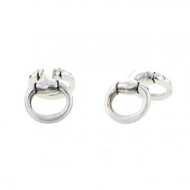 Par de gemelos Hermès Etrier en plata