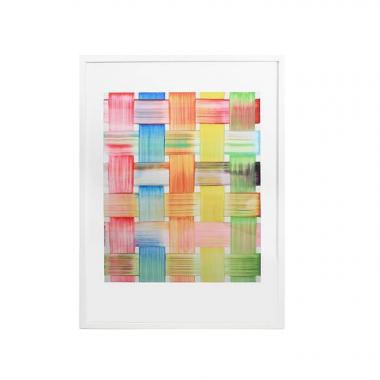 Bernard Frize, "Caisse", impression digitale en couleurs sur papier, signée, numérotée et encadrée, de 2013